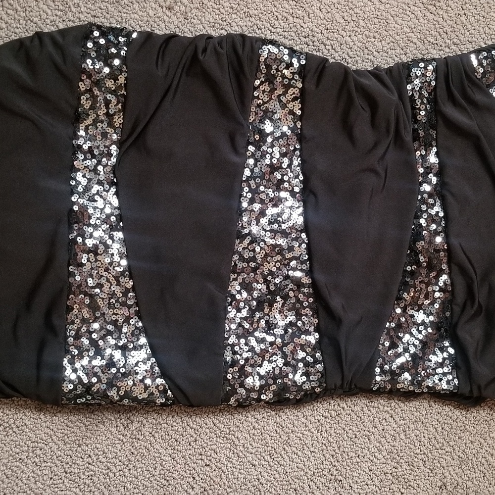 Black tube top dress